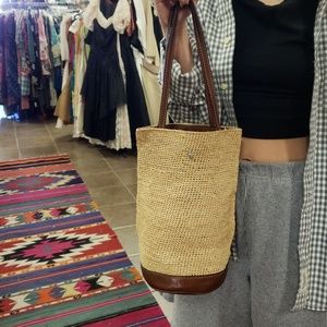 Helen Kaminsky Raffia and Leather Purse